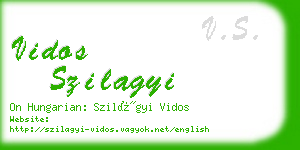 vidos szilagyi business card